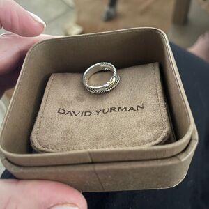 NIB David Yurman Silver and Gold women's Ring size 8 NEW IN BOX